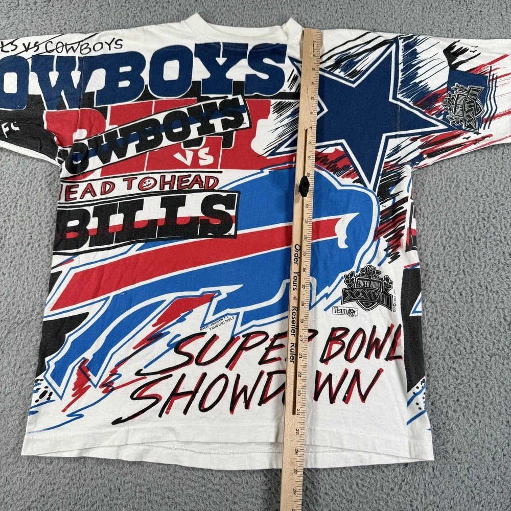 Vintage Dallas Cowboys Buffalo Bills Shirt Mens XL Magic Johnson Super‎ Bowl 90s